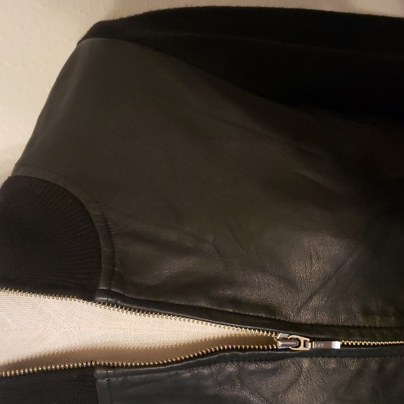 Women's Pendleton Leather Jacket with merino wool sleeves size Medium - Picture 2 of 9